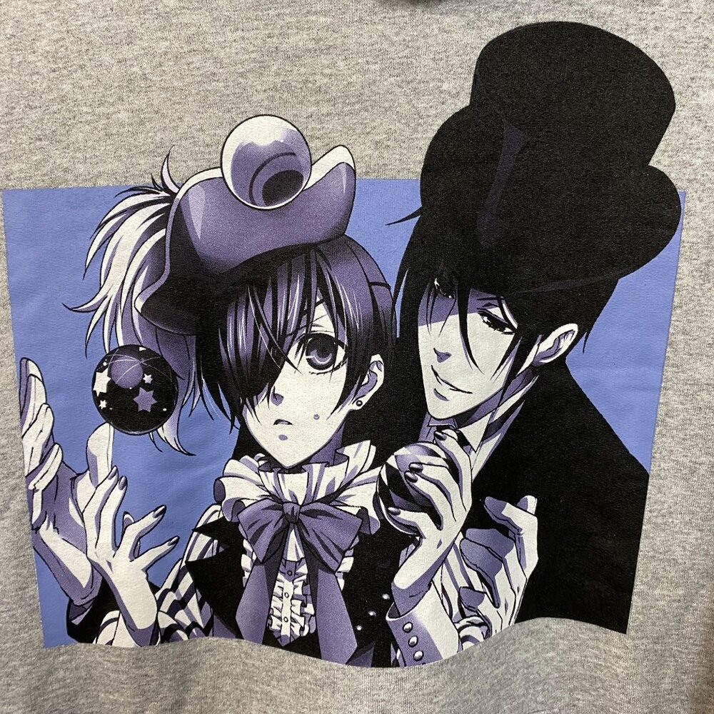 Black Butler Ciel and Sebastian Hoodie size Medium - Picture 2 of 4